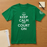 "Keep Calm and Court On" Unisex Tee-Shirt