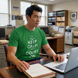 "Keep Calm and Court On" Unisex Tee-Shirt